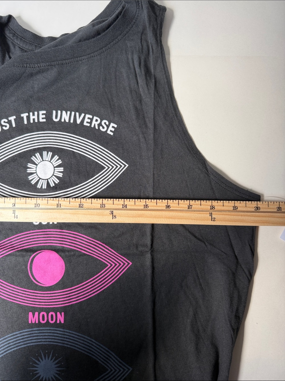 Spiritual Gangster Cotton Black Tank Top with Cosmic Graphic - Picture 6 of 7